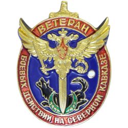Знак нагрудный Ветеран боевых действий на Северном Кавказе