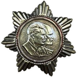Знак Ленин Сталин (звезда) Тяжелый, винтовое крепление